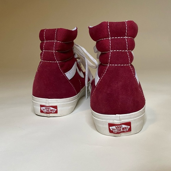 Vans Sk8-Hi in Pomegranate and White - Picture 2 of 5